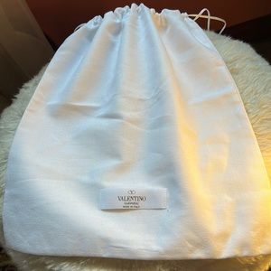 13” x 11” Valentino Garavani white dust bag